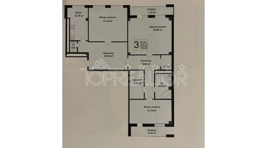 Продам 3-комнатную квартиру в ЖК Люксембург | Toprealtor