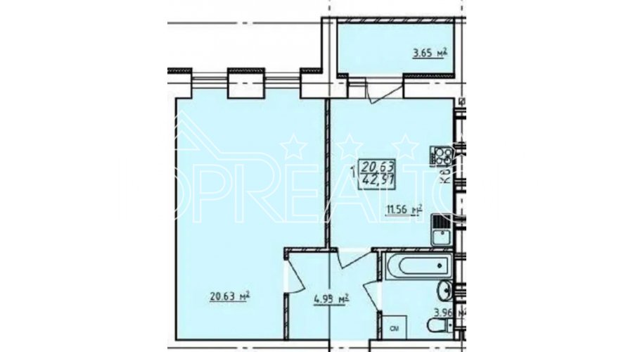 Продаж 1-кімнатної квартири в ЖК | Toprealtor